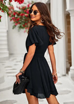 Tiered Belted Dress