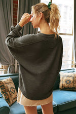 Relaxed Rib Knit Henley
