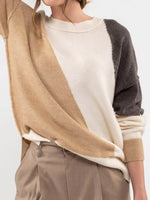 Diagonal Taupe Sweater