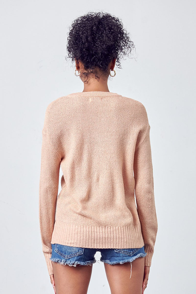 Henley Knit Sweater