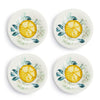 Lemons Melamine Appetizer Plates - Set of 4