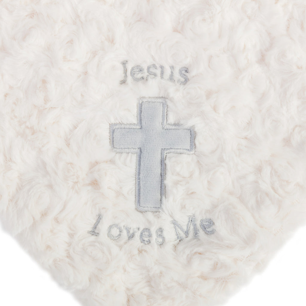 Jesus Loves Me Lamb Rattle Blankie