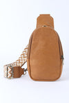 Leathered Zipped Crossbody Bag