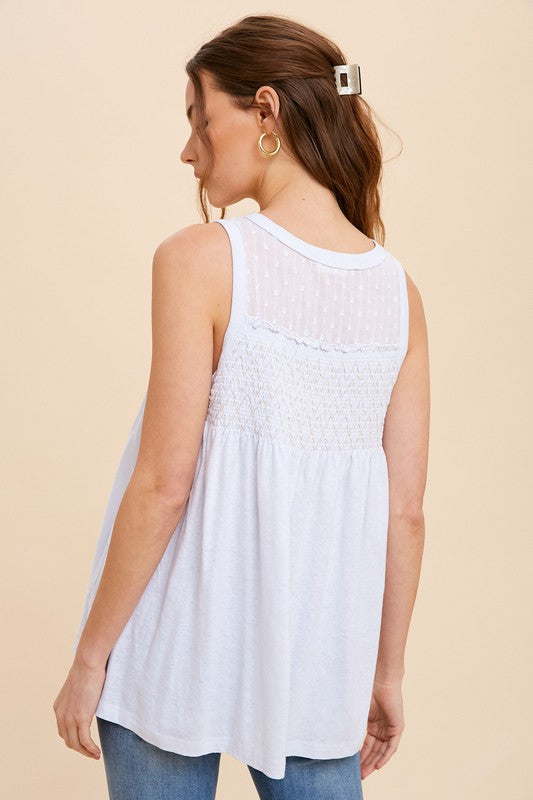 Smocked Muscle Tank