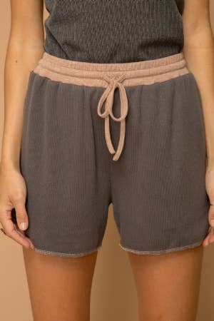 Charcoal Knit Shorts