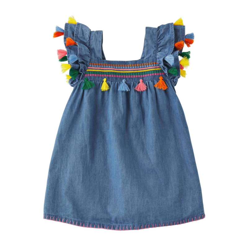 Toddler Tassel Denim Dress