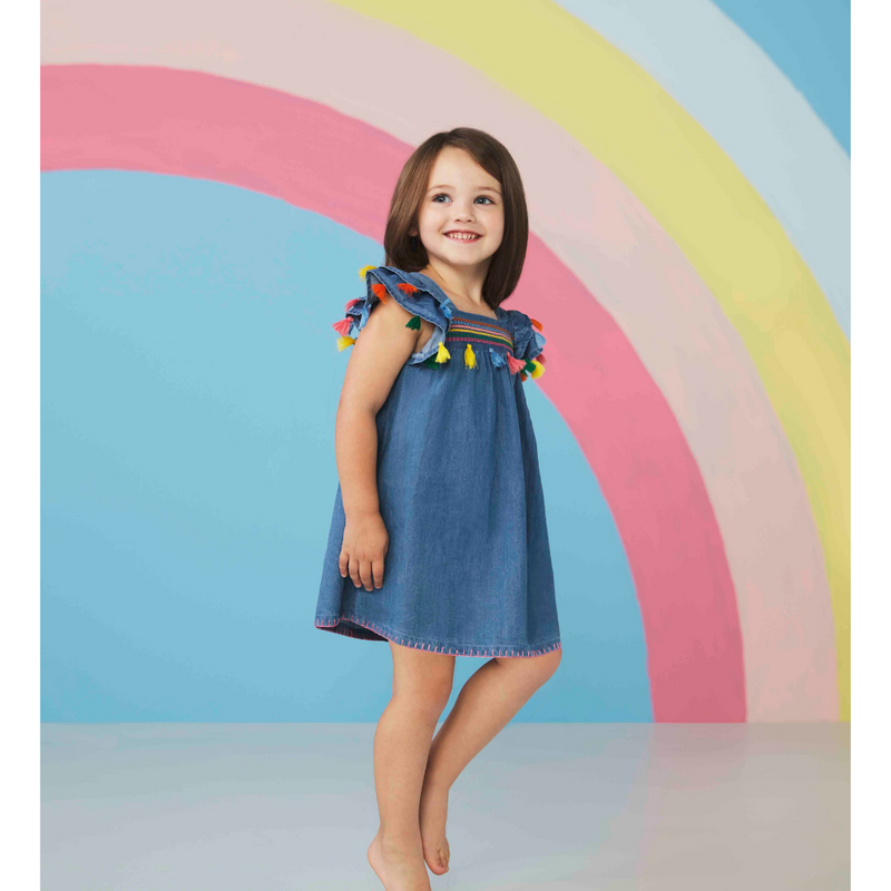 Toddler Tassel Denim Dress