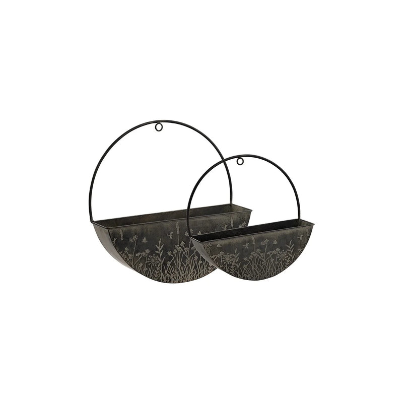 Round Metal Wall Planters